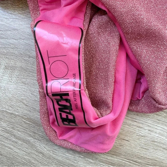 New Beach Riot Celine Shine One Piece Swim Suit Shine Free People Sugar Plum - Picture 8 of 11